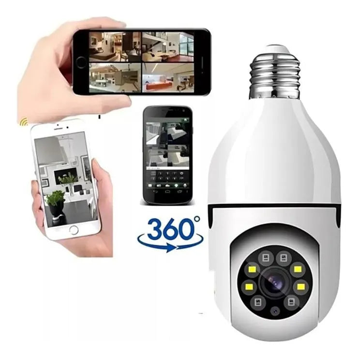 Cámara bombillo 360 wifi de seguridad