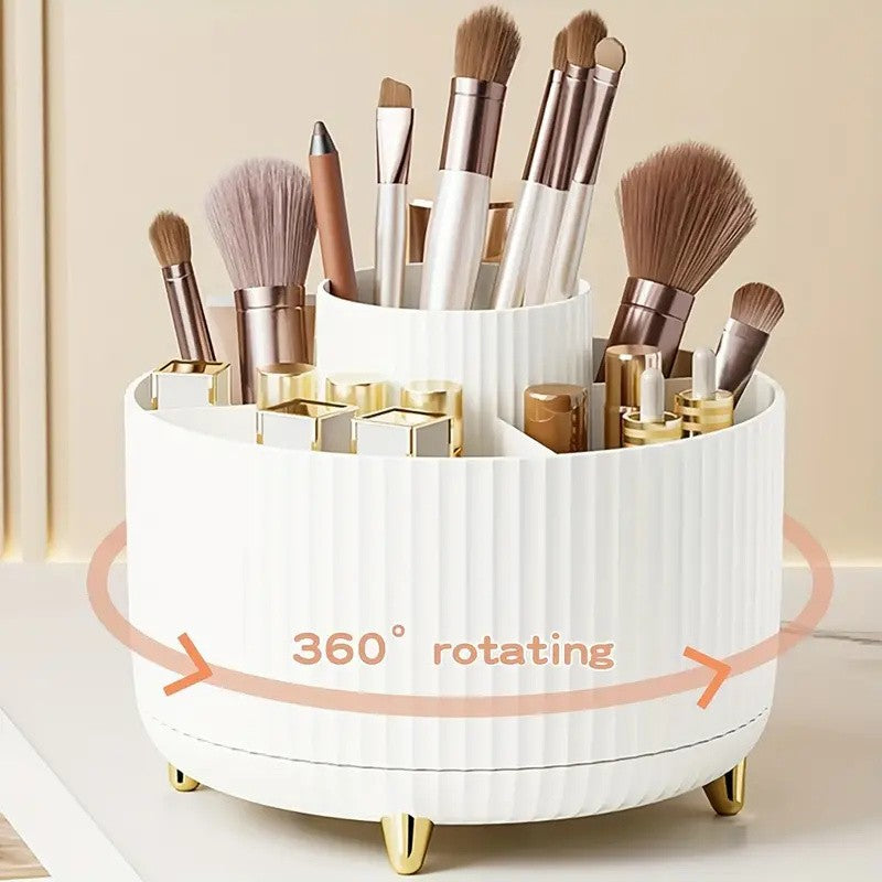 Organizador Giratório 360° para Pincéis de Maquiagem – 5 Compartimentos