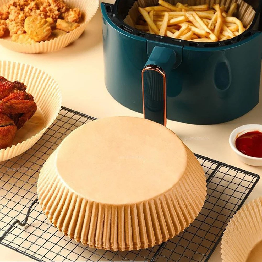 Papel Descartável para Air Fryer – Antiaderente, Ecológico e Prático