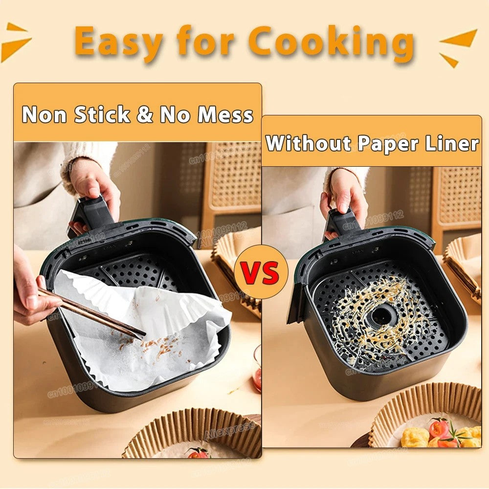 Papel Descartável para Air Fryer – Antiaderente, Ecológico e Prático