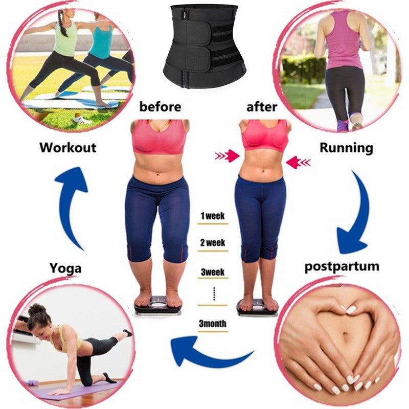 Entrenador de cintura, moldeador de cuerpo adelgazante, cinturón de Fitness para