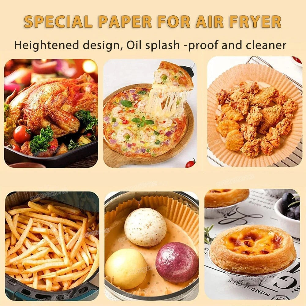 Papel Descartável para Air Fryer – Antiaderente, Ecológico e Prático