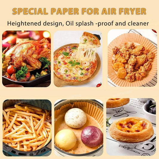 Papel Descartável para Air Fryer – Antiaderente, Ecológico e Prático