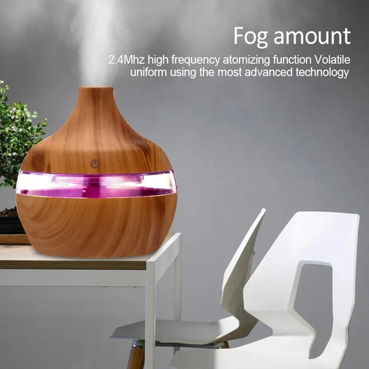 Umidificador Difusor de Aromas Ultrassônico | Névoa Fria e Aromaterapia 300ml