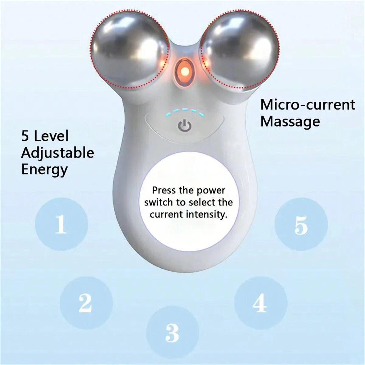 Massageador Facial EMS de Microcorrente | Lifting, Firmeza e Radiofrequência