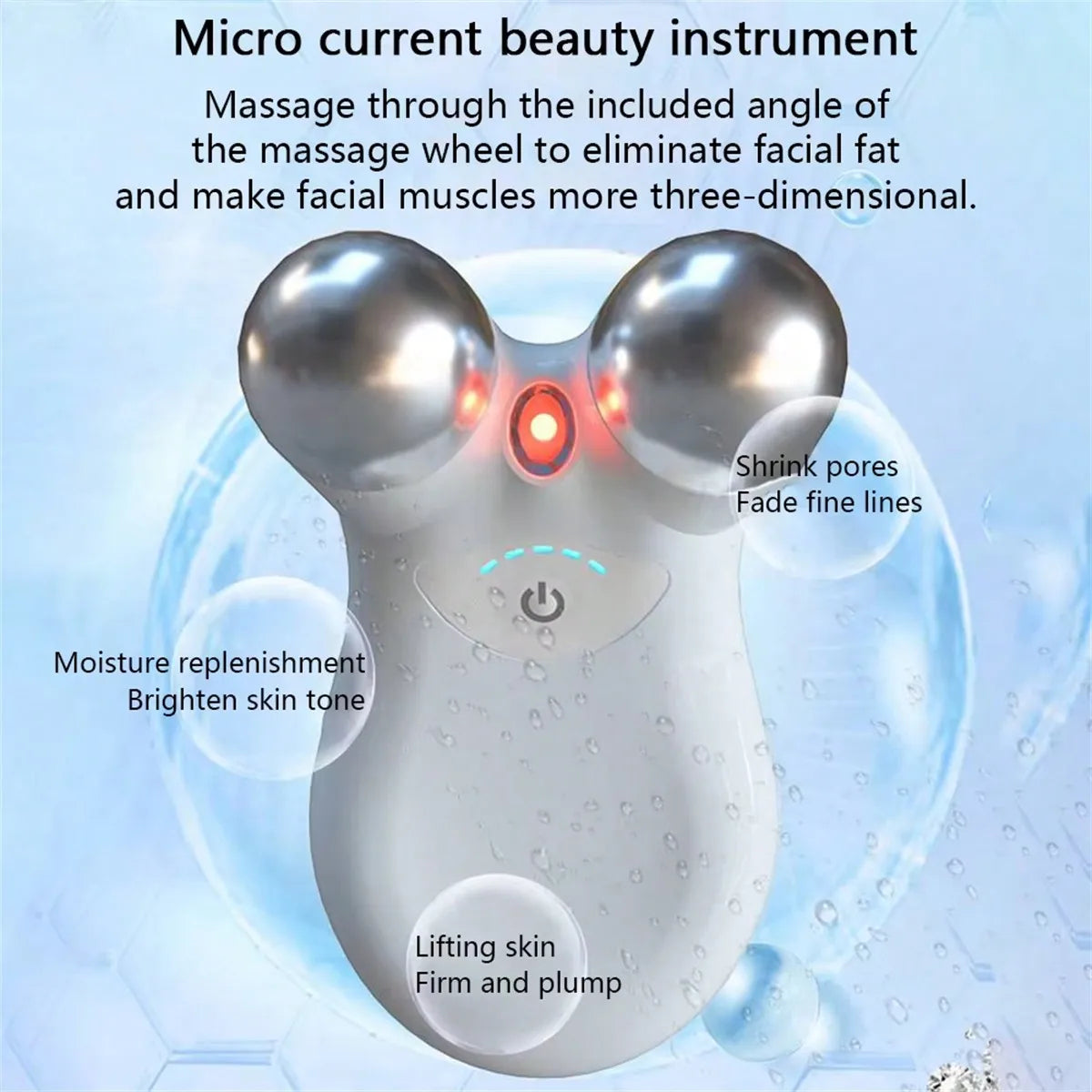 Massageador Facial EMS de Microcorrente | Lifting, Firmeza e Radiofrequência