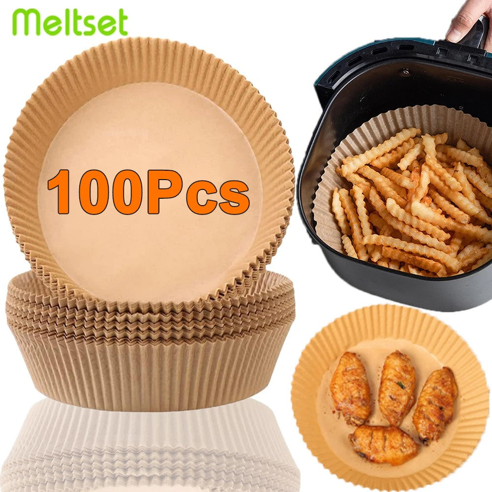 Papel Descartável para Air Fryer – Antiaderente, Ecológico e Prático