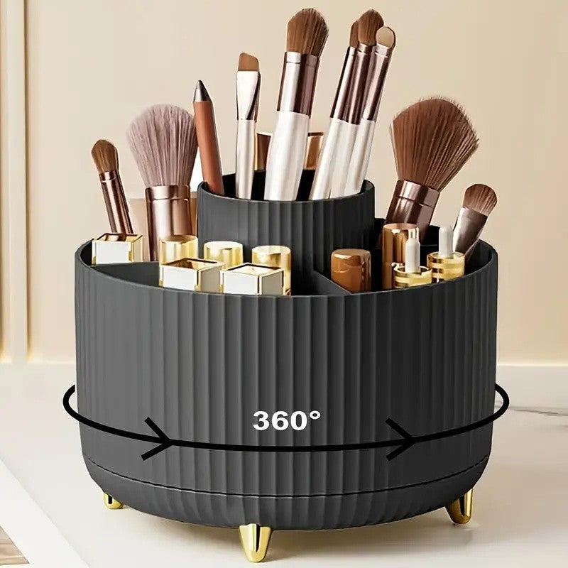 Organizador Giratório 360° para Pincéis de Maquiagem – 5 Compartimentos