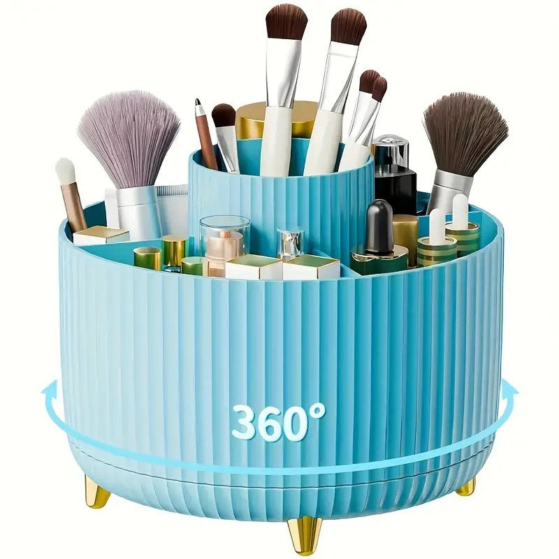 Organizador Giratório 360° para Pincéis de Maquiagem – 5 Compartimentos