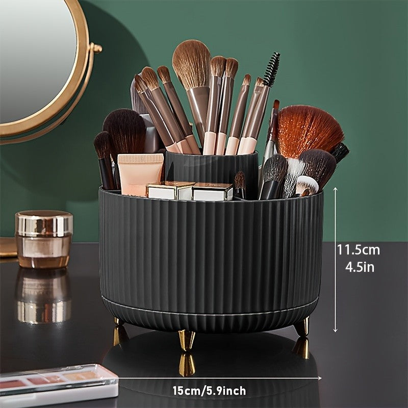 Organizador Giratório 360° para Pincéis de Maquiagem – 5 Compartimentos